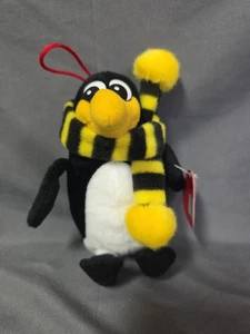 Selten 2003 Santa Claus is Coming Comin to Town Winter Pinguin Plüsch Sitzsack   - Bild 1 von 13