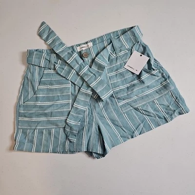 NUEVO NUEVO CON ETIQUETAS O’neill Azul Claro Blanco Rayas Cinturón Pantalones Cortos Talla 30 RV $49  Foto 1 de 4