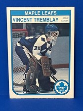 1982-83 O-Pee-Chee Vincent Tremblay Rookie Card #334 Toronto Maple Leafs RC