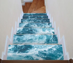 3D Meeresanhänger H5 Stair Risers Dekoration Fototapete Vinyl Aufkleber Tapete E - Picture 1 of 6