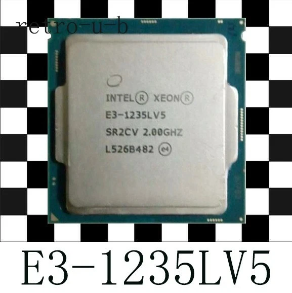 Intel Xeon e3-1235L V5 SR2LM 8MB 4core 4thread 25W LGA1151 CPU processor 1235LV5 - Image 1 of 1