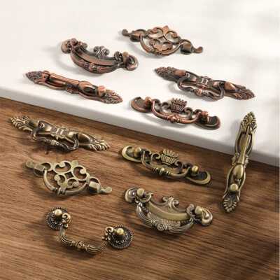  Vintage Stil Möbelgriffe Schubladen Griff Möbel Schrank Griffe Antike Bronze - Bild 1 von 4