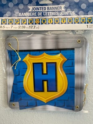 POLICE Birthday Party "Happy Birthday" Jointed Banner 8.5 ft x 7 in 1 count - Image 1 of 2