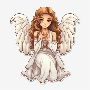 Autoaufkleber Sticker Engel Aufkleber 9X9 cm - Picture 1 of 1