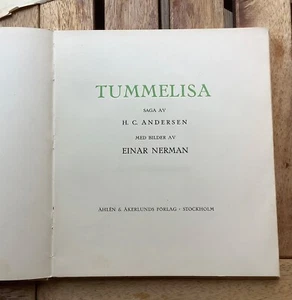 EA Tummelisa. H C Andersen, Illustriert v Ejnar Nerman. 1915. Stockholm - Bild 1 von 6