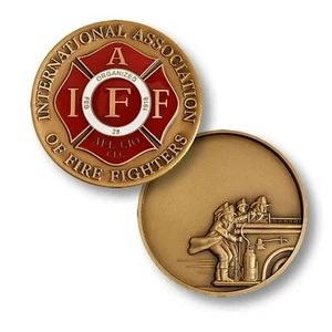 IAFF AFL-CIO CLC FIREMAN FIRE 1.75" CHALLENGE COIN - Picture 1 of 1