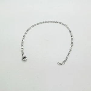 Edelstahl Mode Armband Unisex verstellbare Kette mit Verlängerungskette 840111 - Picture 1 of 6
