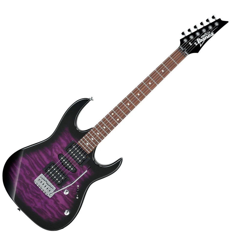 Ibanez GRX70QATVT 6 String Electric Guitar - Transparent Violet Sunburst