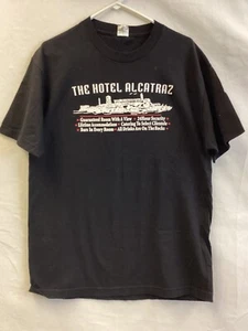 Hotel Alcatraz Black San Fransisco Tee Shirt Novelty Dad Joke Men Size Large - Picture 1 of 8