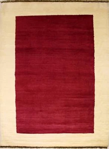Rugstc 4x6 Senneh Gabbeh Red Area Rug,Vegetable dye, Hand-Knotted,Wool Pile - Picture 1 of 5
