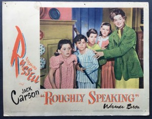 Rosalind Russell and her four children Roughly Speaking org Lobby card 4252