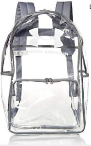 Adult UA Under Armour Transparent Clear School/Gym/Work Backpack 1352118-961