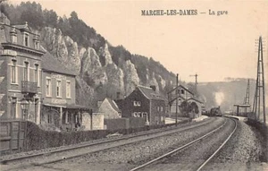 Belgique - MARCHE-LES-DAMES (Namur) La gare - Hôtel - Imagen 1 de 2