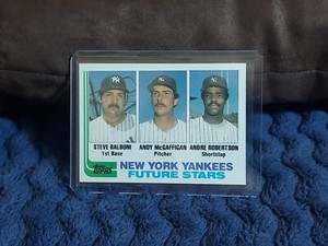 Balboni, McGaffigan, Robertson 1982 Topps Yankees Future Stars ROOKIE Card #83