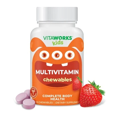 VitaWorks Kids Multivitamin, Dietary Supplement,Digestive Support, 120 Chewables - Image 1 of 4