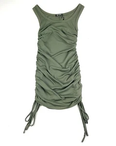 Women’s BTFBM Green Sleeveless Rushed Mini Dress Size Small - Picture 1 of 4