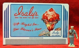 ISALY ICE CREAM SUNDAE #131___O/S SCALE TINPLATE BILLBOARD - Picture 1 of 3