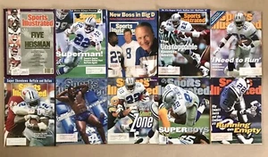 Lotto 10 riviste illustrate sportive, copertine Cowboys Emmitt Smith, 1989-1997, ottime condizioni! - Foto 1 di 4