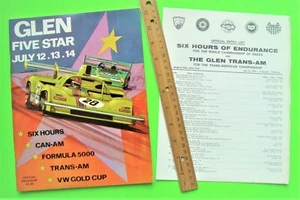 1974 WATKINS GLEN F-1 TRANS-AM 6-HRS CAN-AM PROGRAM + Insert MARIO ANDRETTI WINS - Picture 1 of 12