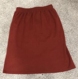 Weekenders Women Rust Red Casual Skirt L