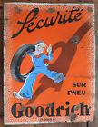 Ancienne plaque maille double face GOODRICH pneu automobile GoHam EAS 80x60cm