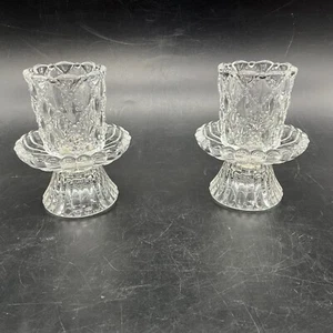 VTG Pair Of Party lite Quilted Votive Candle Holders - Picture 1 of 12