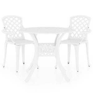 3-Piece Outdoor Chairs Table Set Garden Patio Bistro Dining Furniture Setting - Picture 1 of 11