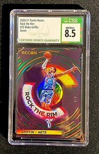 2020-21 Panini Recon BLAKE GRIFFIN ROCK THE RIM #25 Green /5 CSG 8.5 NMMT+ G2922