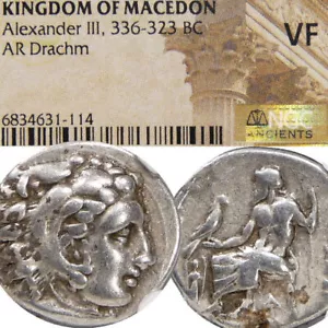 ALEXANDER the Great Lifetime Issue! NGC Certified VF Herakles/Zeus. Demeter Coin - Picture 1 of 10