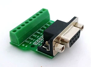 DB9 D-Sub 9 broches adaptateur femelle RS-232 connecteur carte de rupture (D2) - Photo 1/5