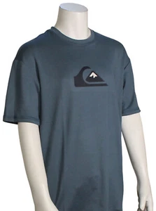 Quiksilver Boy's Solid Streak Surf Shirt - Navy Blue Heather - New - Picture 1 of 1