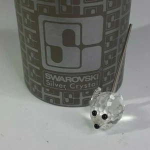 Ratón de cristal Swarovski vintage cola de resorte de metal 7655 NR 023 caja original - Imagen 1 de 4