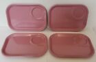 Vintage Rubbermaid Melamine Lunch Tray Plate #3850 - Pink x 4 - Camping Picnic