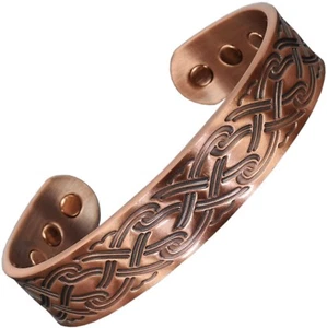 Celtic Copper Magnetic Bracelet Bangle Men Arthritis Health Magnetic Therapy -CP - Picture 1 of 6