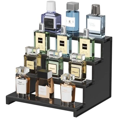 Lifewit Plastic 9 Inch Dark Cologne Stand, Step Perfume Organizer - Image 1 of 4