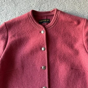 NEU Geiger Jacke Damen 44 rot reine Wolle adrett formell Büro Urlaub Winter - Bild 1 von 15