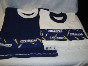 San Diego Chargers NFL Football Handmade/Tea Towel Children's/Baby Bib NEW - Picture 1 of 3