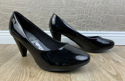 XTI Damen Gr. 38 Pumps Lackleder Kunstleder schwarz High Heels Schuhe S2 - Bild 1 von 4