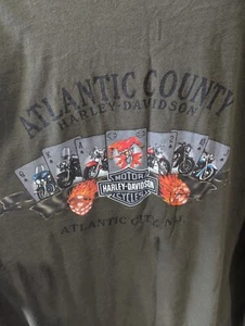 Harley Davidson Tshirt  Atlantic City New Jersey T Shirt Sz 2X Casino Motorcycle - Picture 1 of 5