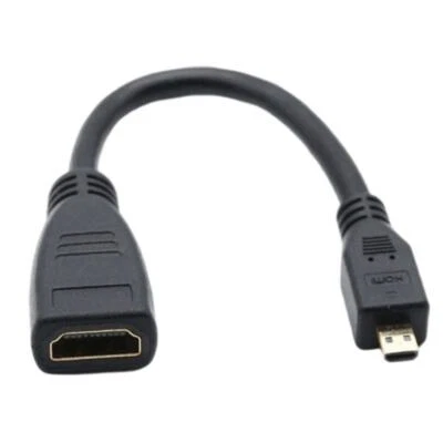 Micro HDMI-compatible Male to HDMI-compatible Female Adapter Connector Cable - Image 1 of 4