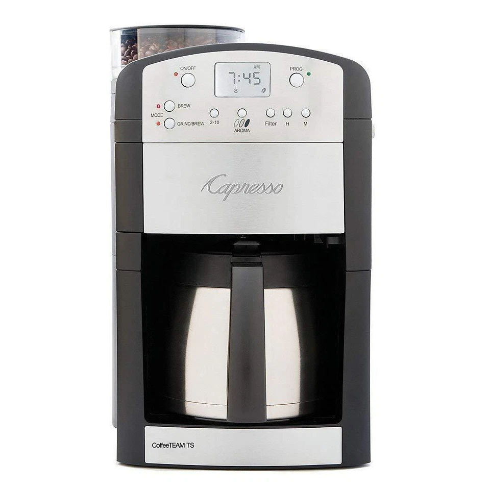 Capresso 465 CoffeeTeam TS 10-Cup Digital Coffeemaker with Conical Burr Grinder - Image 1 of 4