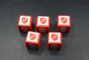 Warhammer Empire Battle Masters Brettspiel Würfel x5 Schilde Totenköpfe - Bild 1 von 1