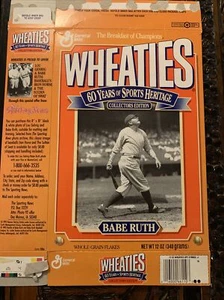  Collectible 60 Years Of Sports Heritage Babe Ruth Wheaties Box - Picture 1 of 2