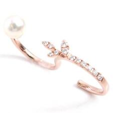 TASAKI Kugel double finger pearl diamond ring D0.23ct pink gold 750PG #030