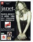 publicité Advertising  1122  1995   Janet Jackson   à Paris Bercy  concert