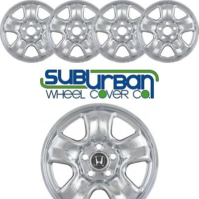 2012-2016 年本田 CR-V LX # IMP86X 16 英寸镀铬车轮皮肤适用于钢轮套装/4 — 第 1/4 张图片