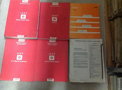 Jeep Wrangler Cherokee Wagoneer 1989 taller de servicio conjunto manual de reparación fabricante de equipos originales de fábrica Foto 1 de 4