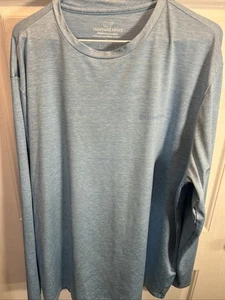 T-shirt manica lunga Vineyard Vines uomo XL blu performance | comfort casual - Foto 1 di 5