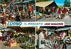 Luino Mercato Lago Maggiore Markt Vintage Mehrbildkarte Italien 1960er - Bild 1 von 2