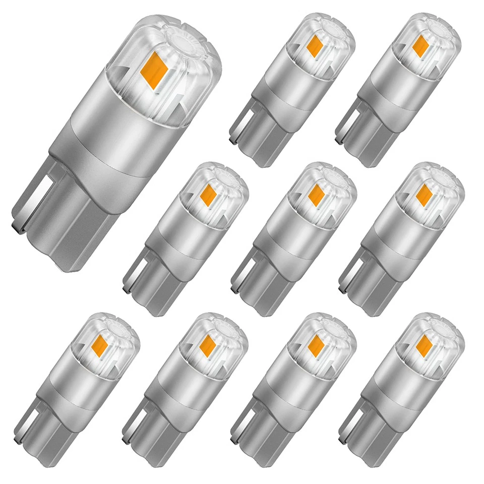 AUXITO 168 T10 194 LED Matrícula Bombillas Super Brillante Ámbar Lámpara CANBUS Foto 1 de 4